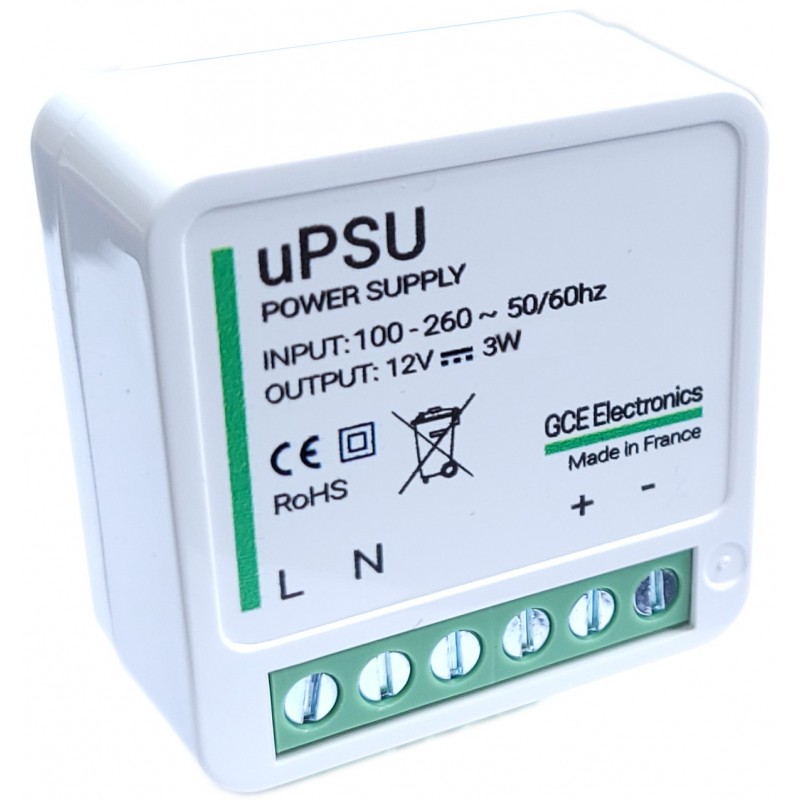 uPSU miniature power supply 230 V AC / 12V DC 3W