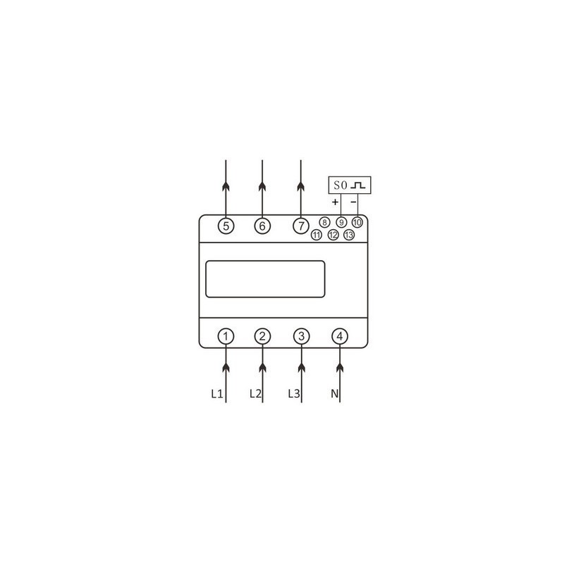 Compteur d'énergie triphasé Enerdis TDA80